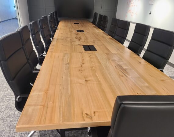 Western Maple 25' Conference Table | Blue Snow