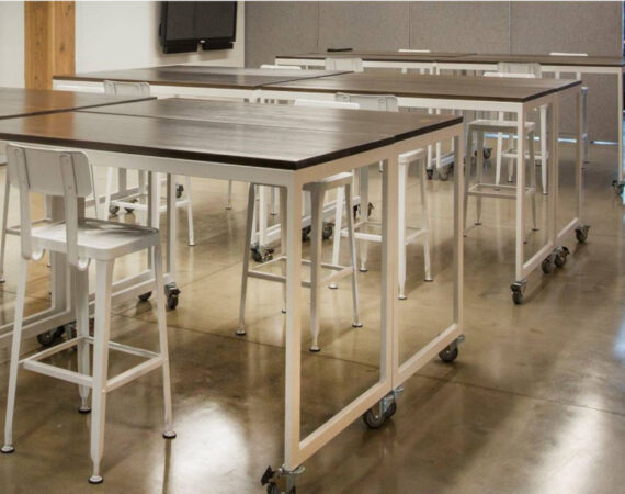 Custom Lab Hight Tables | Blue Snow